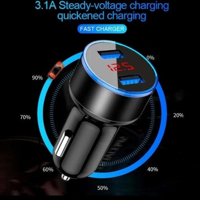 20W USB Dual Car Charger - Treqa CC-321 24V-3.1A - Image 4
