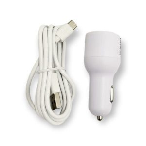 20W Dual Port Car Charger with Type C Cable