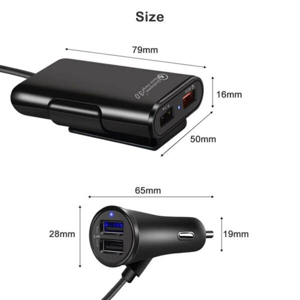Universal 4 Ports USB Car Charger - Image 3
