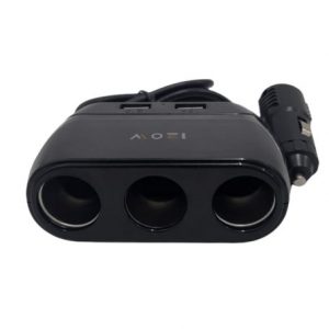 120W Dual USB Car Charger - 3 Way Cigarette Lighter Splitter - GPS Adapter
