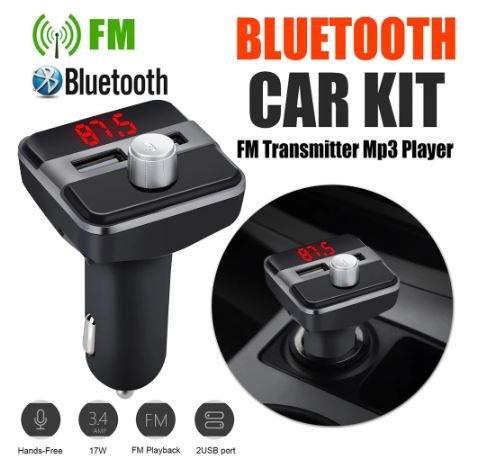 Wireless Bluetooth Car MP3 Player Dual USB Charger - Image 2