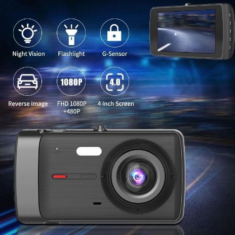 4.0 inch 1080p Dash Cam With Rear View Camera - Image 4