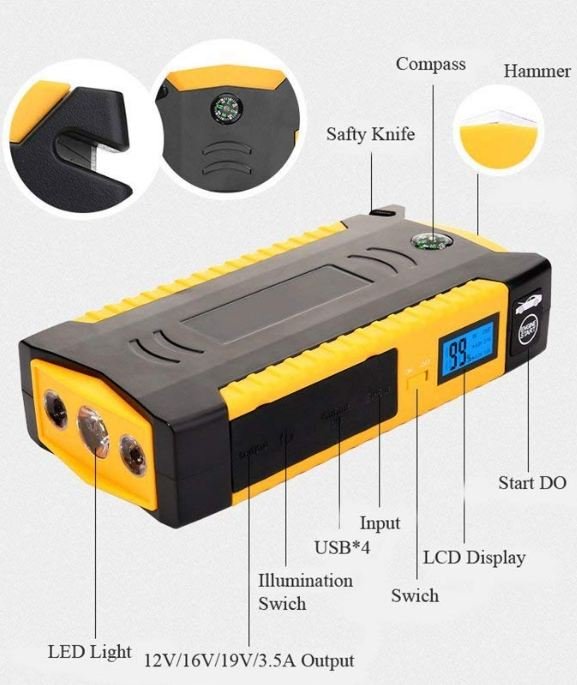 Automobile Emergency Mobile Power Supply & 3 Bright Emergency Lights - Image 5