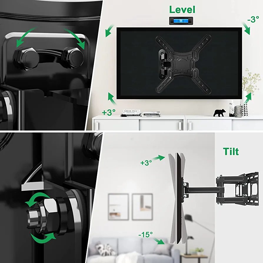 32''-55'' Full Motion Cantilever Mount for LED, LCD and Plasma TVs - TV Wall Mount - Image 5