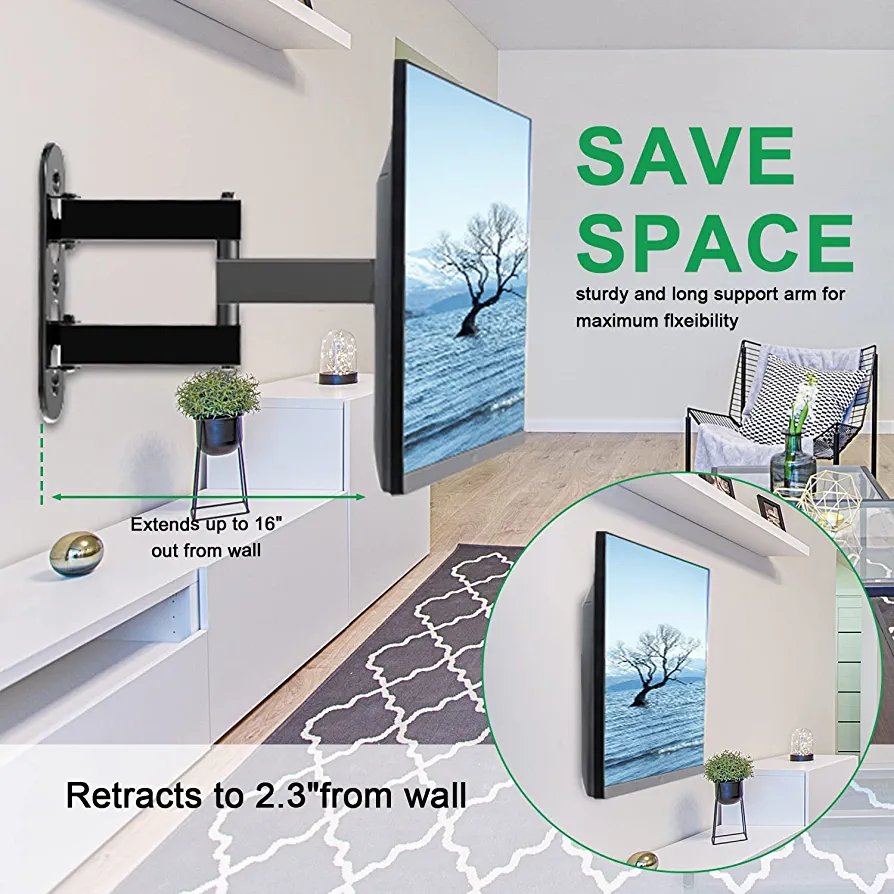 32''-55'' Full Motion Cantilever Mount for LED, LCD and Plasma TVs - TV Wall Mount - Image 6