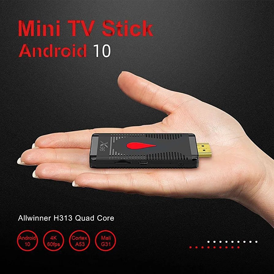 X96 S400 Allwinner H313 1GB RAM 8GB ROM 2.4G Wifi Android 10.0 4K VP9 H.265 Smart TV Stick Streaming Media Player - Image 4