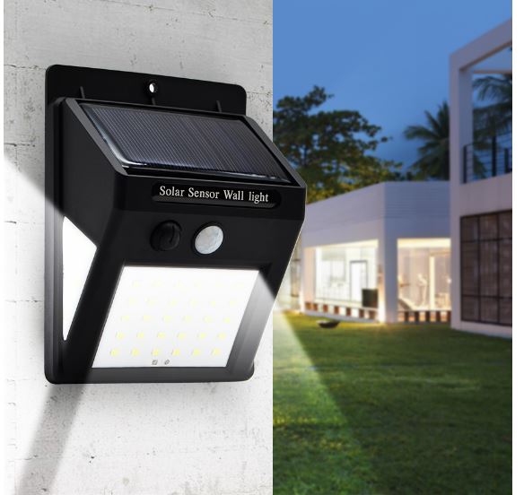 Solar Powered Motion Sensor Wall Light - 60W - Image 5