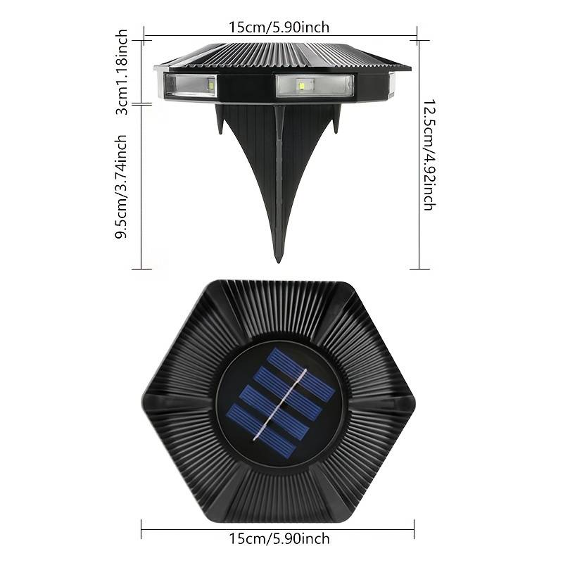 Outdoor Solar Sensor Ground Wall Mounted Lamp 6-LED | PressPlay Tech