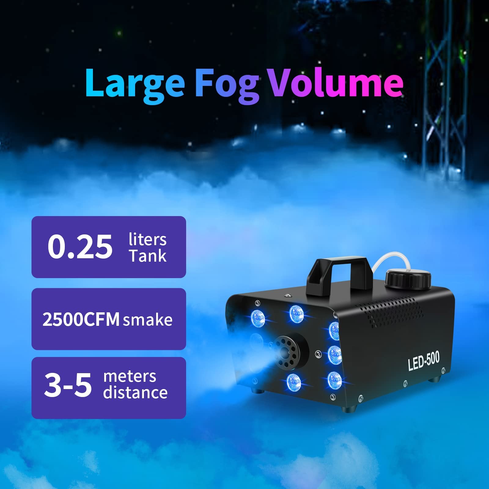 500W LED RGB Fog Machine - Smoke Machine - Image 7