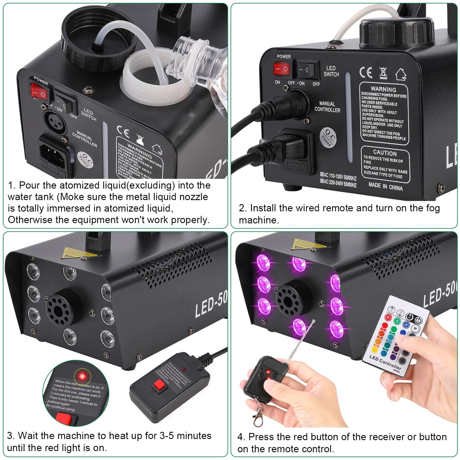 500W LED RGB Fog Machine - Smoke Machine - Image 8