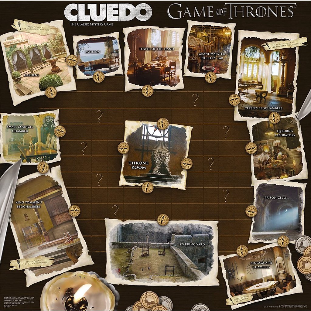 Cluedo Game of Thrones Game Board - The Classic Mystery - Image 5
