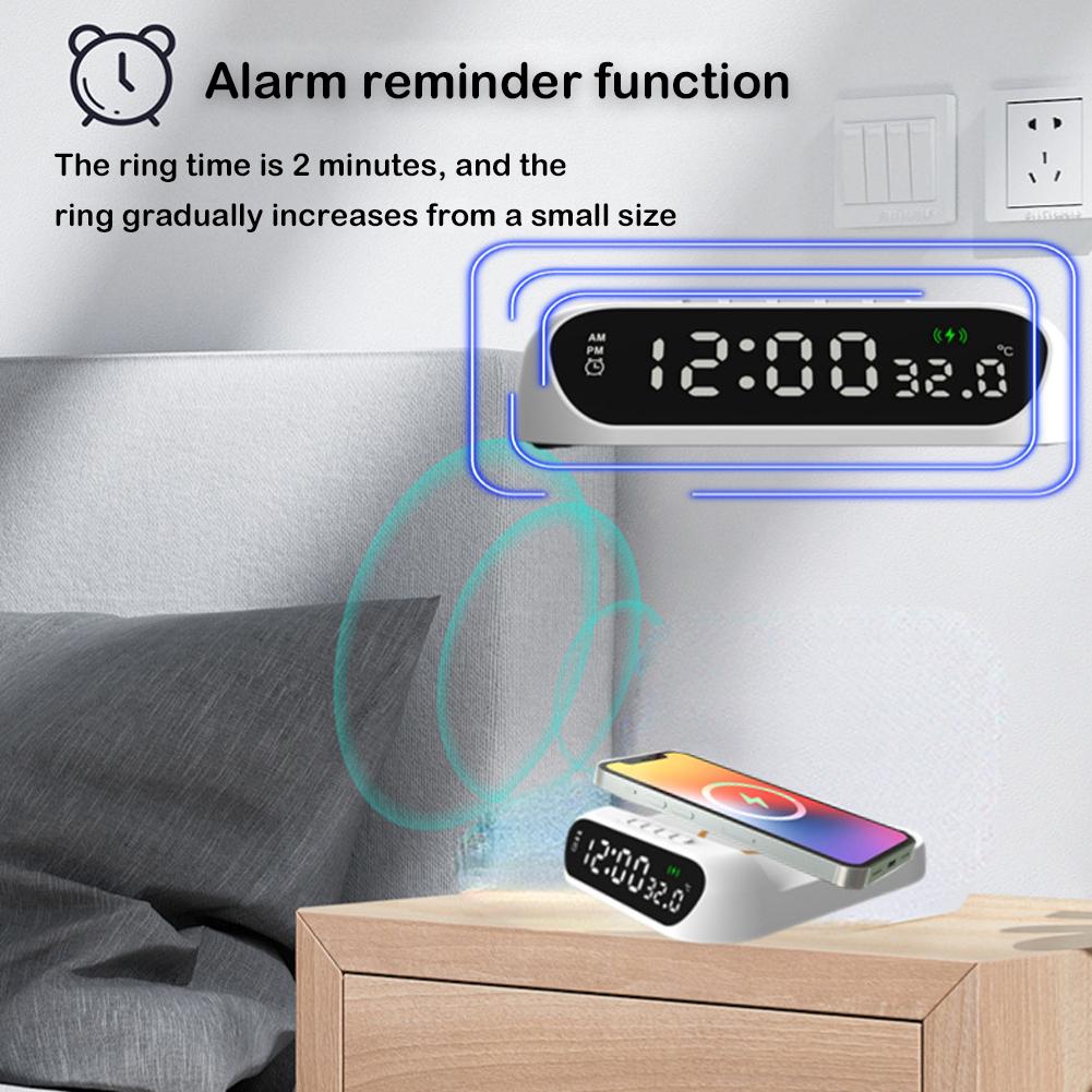 15w Wireless Fast Charging Digital - Alarm Clock - XF0750 - Image 6