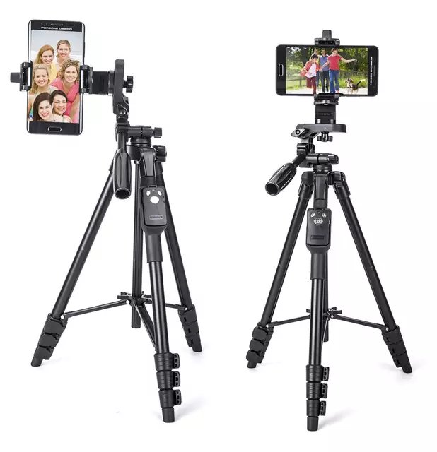 Mobile Phone & SLR Camera Tripod -YUNTENG VCT-5208 with Bluetooth Remote Control - Image 2