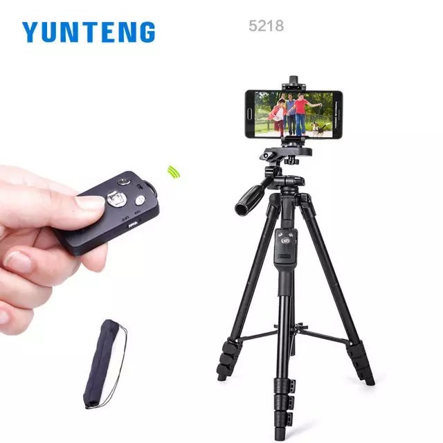 Mobile Phone & SLR Camera Tripod -YUNTENG VCT-5208 with Bluetooth Remote Control - Image 3