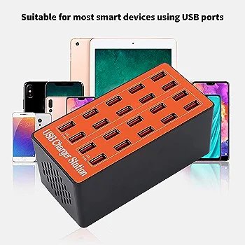 80W 20-Port USB Wall Charger Adapter Smart Charging Station - Image 5