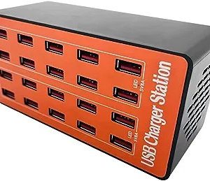 80W 20-Port USB Wall Charger Adapter Smart Charging Station