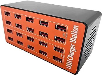 80W 20-Port USB Wall Charger Adapter Smart Charging Station