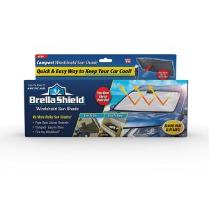 Windshield Sun Shade - Foldable Car Sunshade Umbrella - Full Block Heat UV Ray