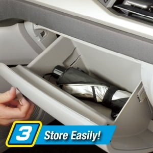 Windshield Sun Shade - Foldable Car Sunshade Umbrella - Full Block Heat UV Ray - Image 5