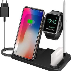 4 in 1 Qi Certified Wireless Charger for iPhone & Samsung 15w - AB-S856