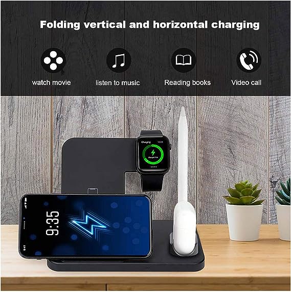 4 in 1 Qi Certified Wireless Charger for iPhone & Samsung 15w - AB-S856 - Image 4