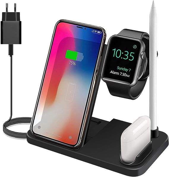 4 in 1 Qi Certified Wireless Charger for iPhone & Samsung 15w - AB-S856