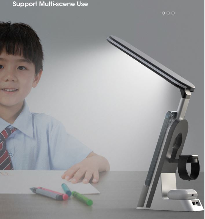 7 in 1 15W Wireless Fast Charger - Desk Lamp & Alarm Clock - AB-S860 - Image 5