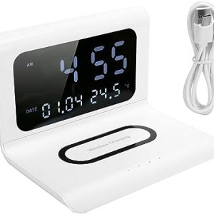 Foldable Q1 Wireless Charger Stand with Time Display - XF0751