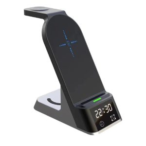 6 In 1 Wireless Fast Charger With Digital Display & Alarm Clock - AB-S858