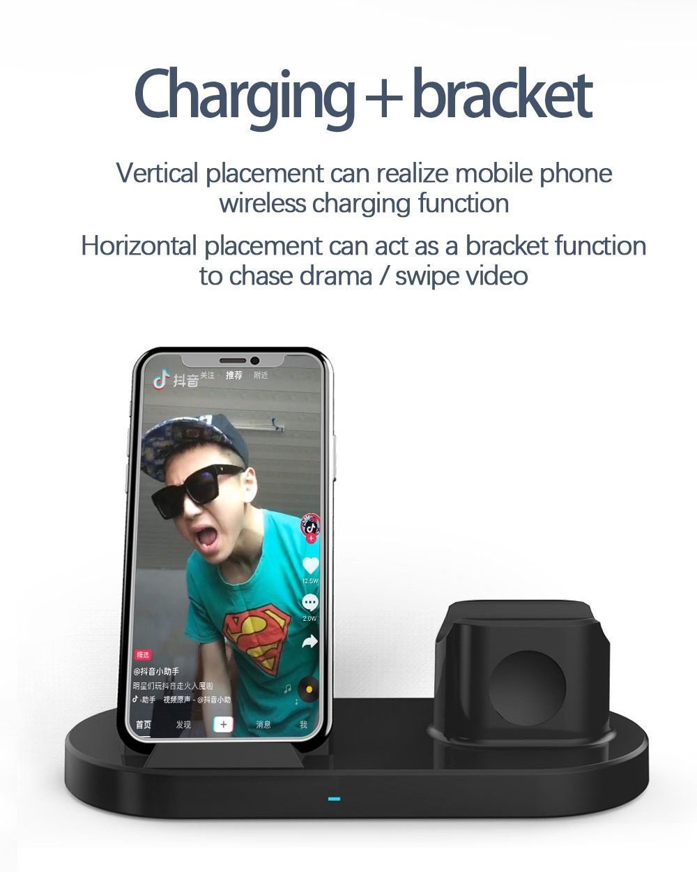 25W Wireless Charger For IOS, iwatch, Airpods, Android 3 In 1 - AB-SJ06 - Image 3