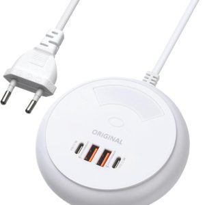 Power Socket Traveling Adapter - 2 Type C & 2 USB Port 35W-Q8