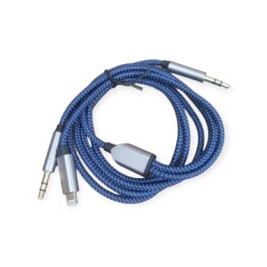 iPhone Lightning Cable With Dual 3.5mm Audio Aux Male Cable-MH-245