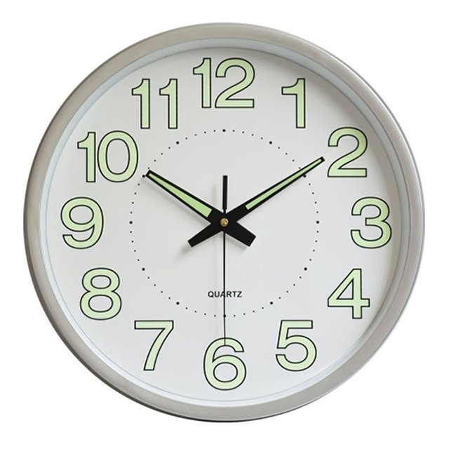 Wall Clock -Glow In The Dark Silent Quartz - 25cm - Image 4