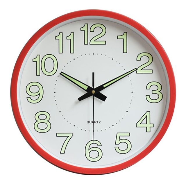 Wall Clock -Glow In The Dark Silent Quartz - 25cm - Image 5