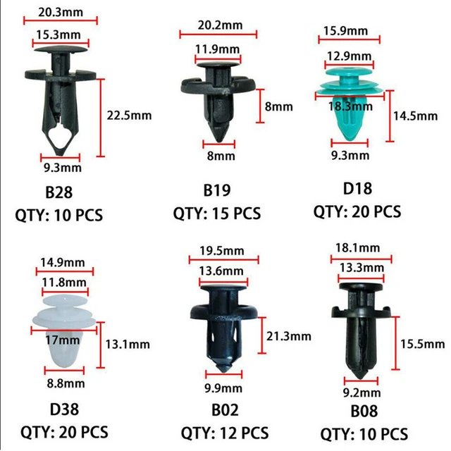305 Auto Plastic Retention Clip Kit - Image 3