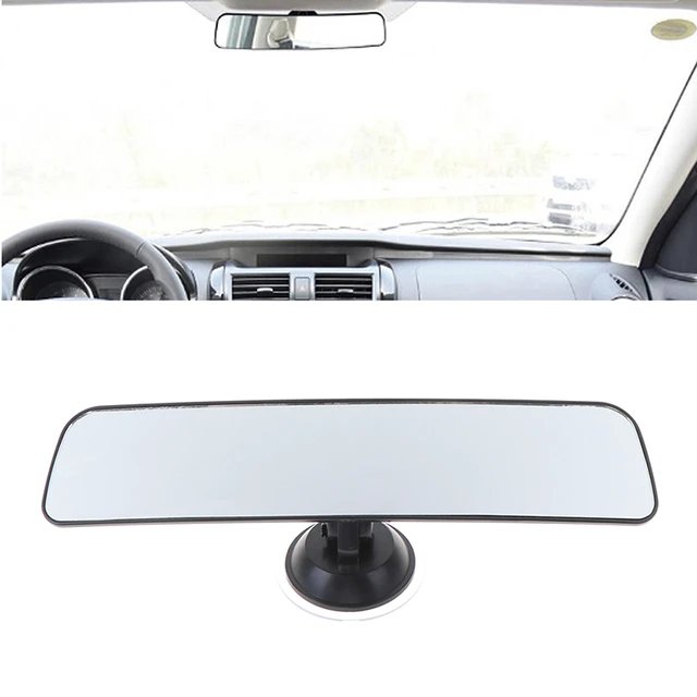 24*6cm Wide Angle Rear View Mirror with Suction Installation Car Interior Mirrors Rearview Mirror Panoramic Rear View Mirror - Image 2