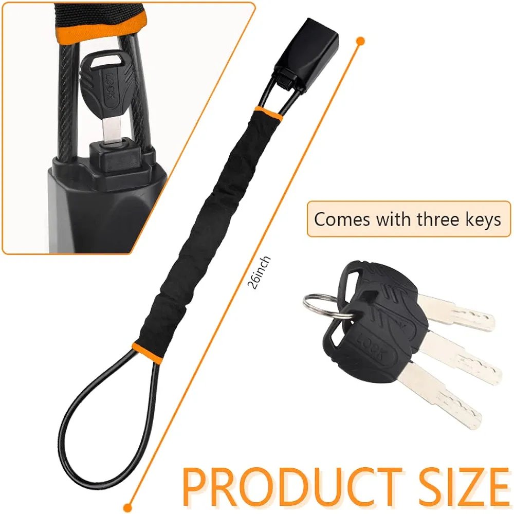 Universal Car Steering Wheel Lock Anti Theft Security System Seat Belt Lock +Key - Image 2