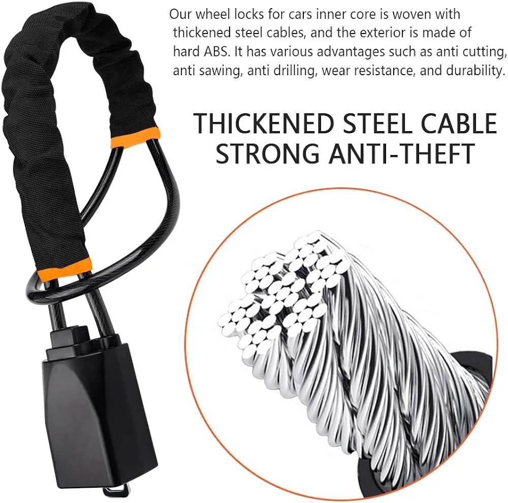 Universal Car Steering Wheel Lock Anti Theft Security System Seat Belt Lock +Key - Image 4