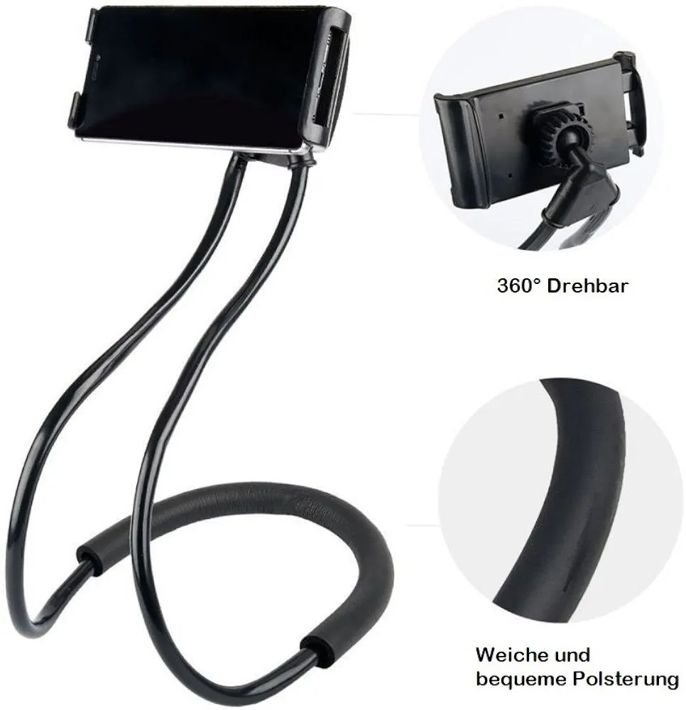 Lazy Phone Stand Suitable for Neck 360° Holder Holder Universal for Smartphone Tablets - Image 4