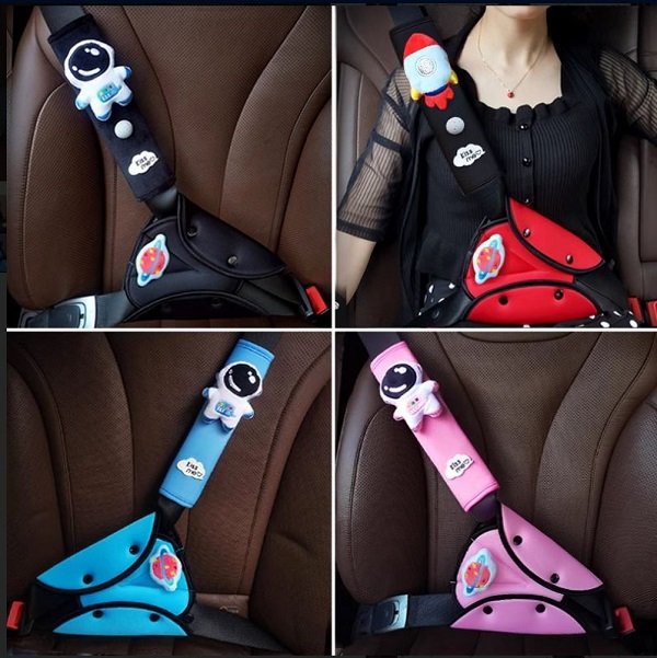 Adjustable Triangle Car Safety Seat Belt Pad Clips Protection JG20375381 - Image 3