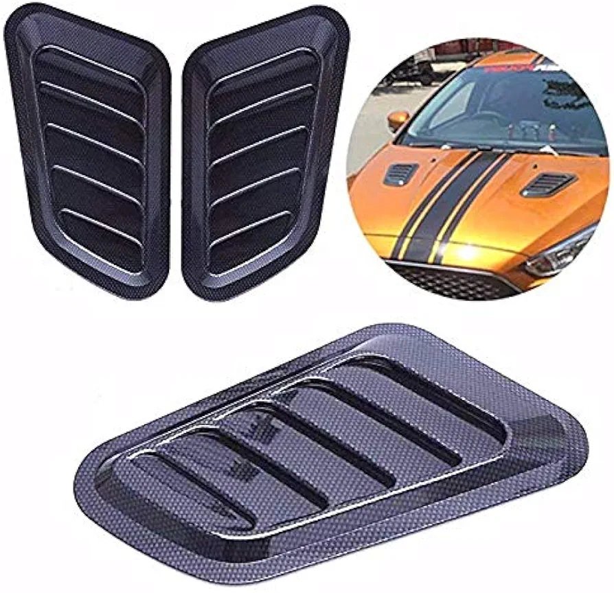 Universal Car Tuning Hood Vents - Air Flow Intake Decoration Trim Cover Kit - 2PCS - Image 7