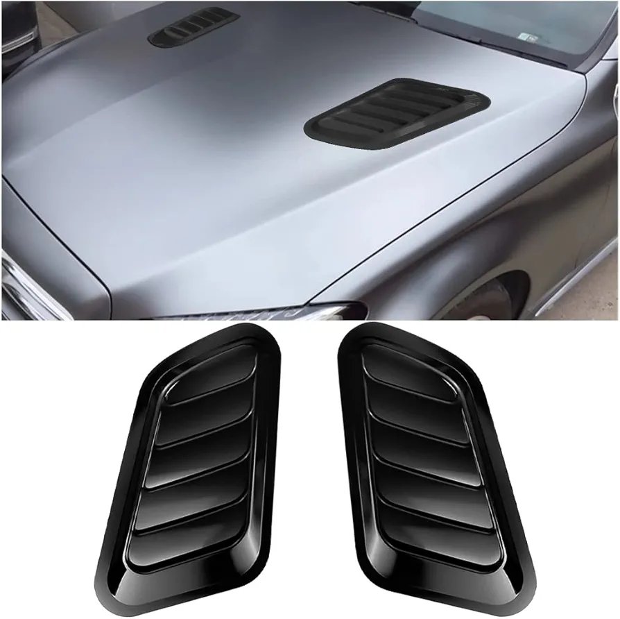 Universal Car Tuning Hood Vents - Air Flow Intake Decoration Trim Cover Kit - 2PCS - Image 6