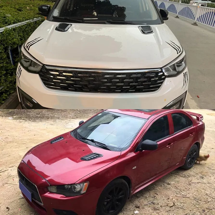 Universal Car Tuning Hood Vents - Air Flow Intake Decoration Trim Cover Kit - 2PCS - Image 2