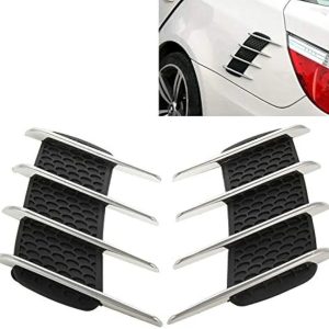 Car Exterior Accessories 2 PCS Hood Side Shark Gill Simulation Air Flow Vent Fender Sticker for Car Decoration, Size: 22cm x 20cm x 2cm