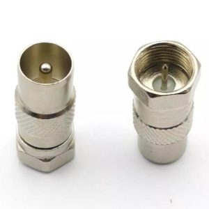 TV Antenna Coaxial Cable Adapter Satellite F Type Screw Socket to F Coaxial Antenna Male Converter