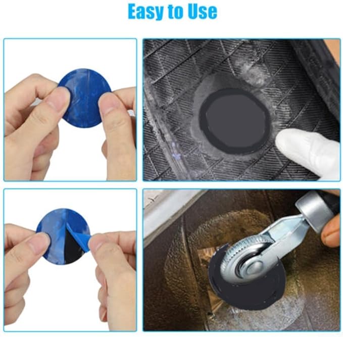 Car Tire Puncture Rubber Repair Patches - Tubeless Tyre Puncture Repair Kit - Image 4