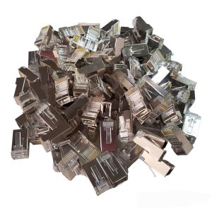 XF0568 RJ45 Type 6 Copper Case CAT6 Network Cable Connector Crystal Head Shielded 100pc