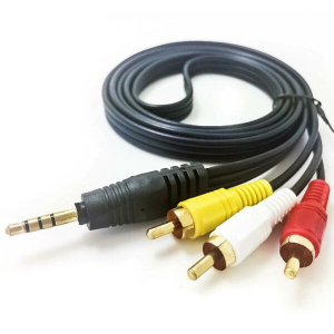 SE-L225 3.5mm Jack To 3 RCA Male Audio Video AV Cable AUX Stereo Cord for Speaker TV Box CD DVD Player 1.5M