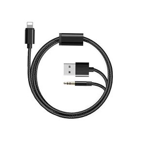 Wolulu AS-51187 Lightning – USB + 3.5mm Adapter Cable 1.2m