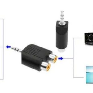 RCA AUX 3.5mm Linear Audio Converter Double Lotus Head Plug 3.5mm